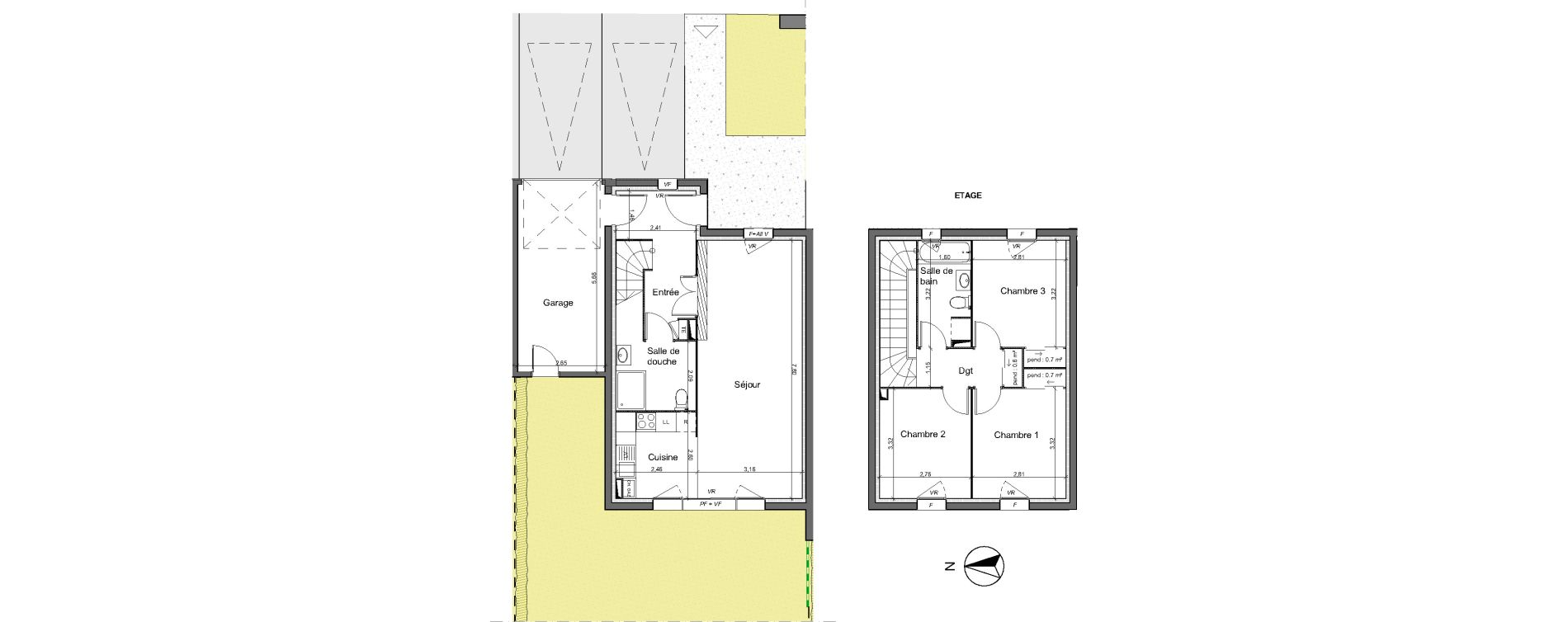 Maison T4 de 80,80 m2 au Pian-M&eacute;doc Centre