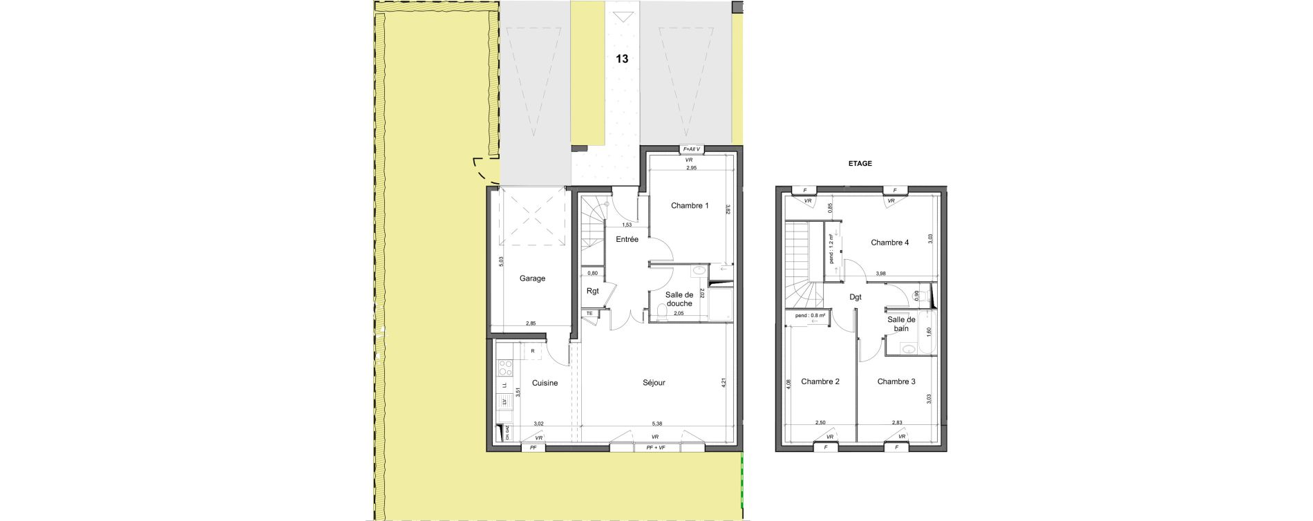 Maison T5 de 98,90 m2 au Pian-M&eacute;doc Centre
