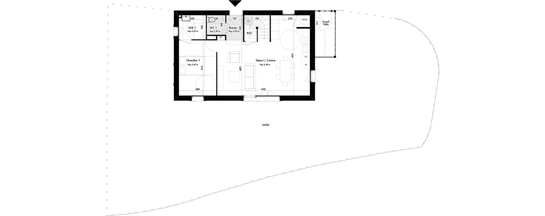 Maison T5 de 108,08 m2 au Porge Centre