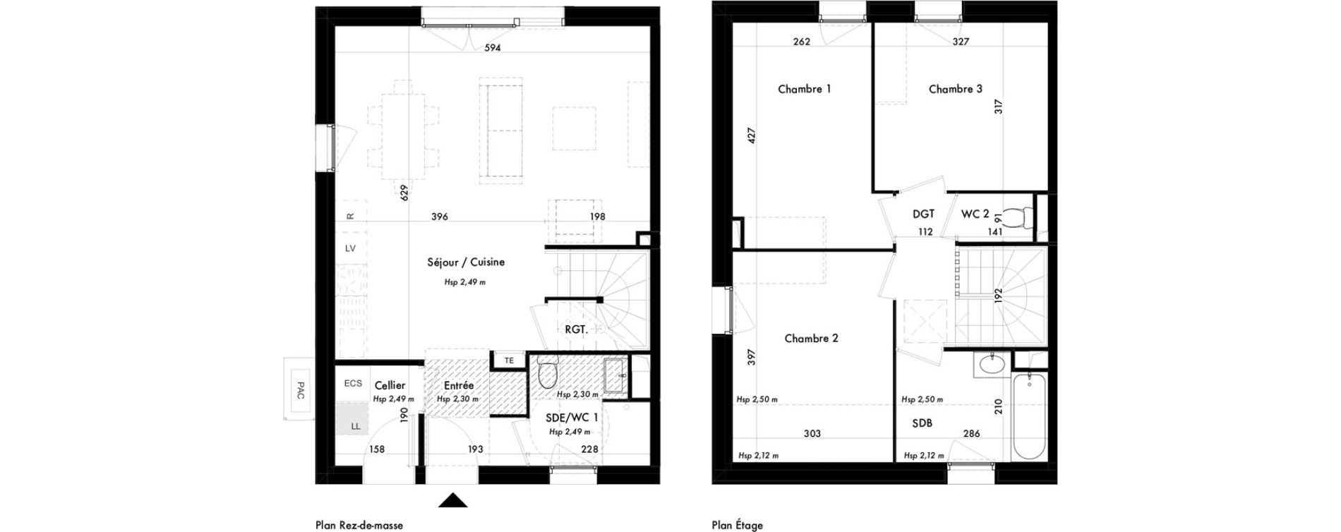 Maison T4 de 89,13 m2 au Porge Centre