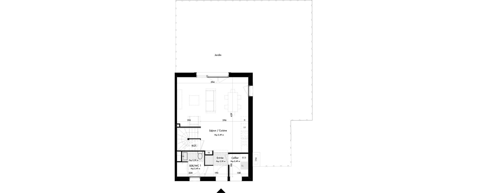 Maison T4 de 89,13 m2 au Porge Centre