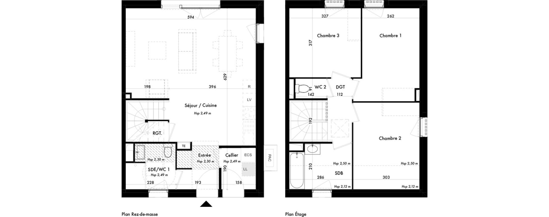 Maison T4 de 89,13 m2 au Porge Centre