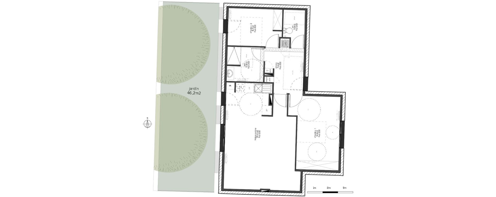 Appartement T3 de 70,20 m2 au Taillan-M&eacute;doc Centre