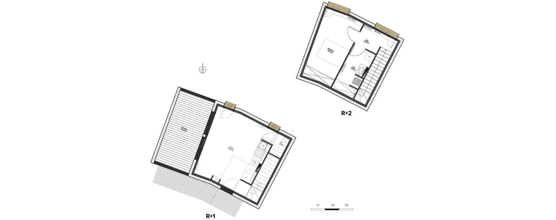 Duplex T2 de 45,20 m2 au Taillan-M&eacute;doc Centre