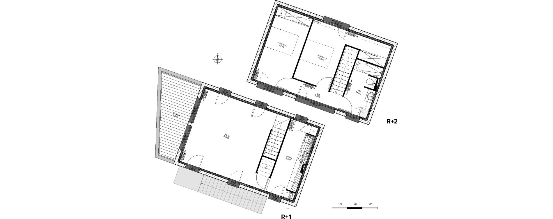 Duplex T3 de 70,50 m2 au Taillan-M&eacute;doc Centre