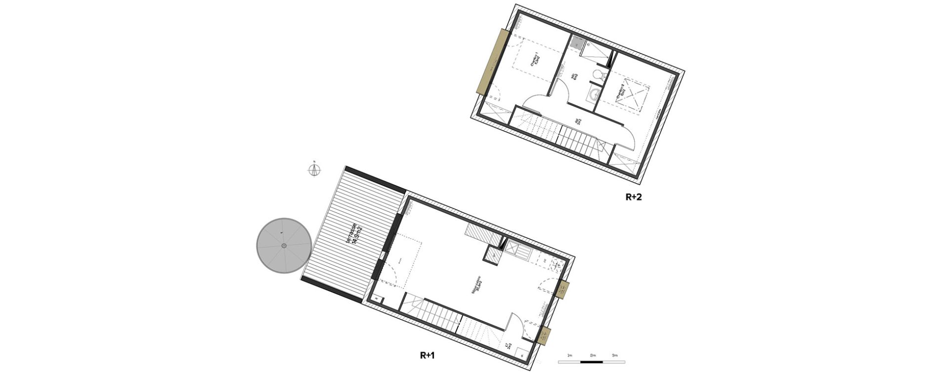 Duplex T3 de 63,80 m2 au Taillan-M&eacute;doc Centre