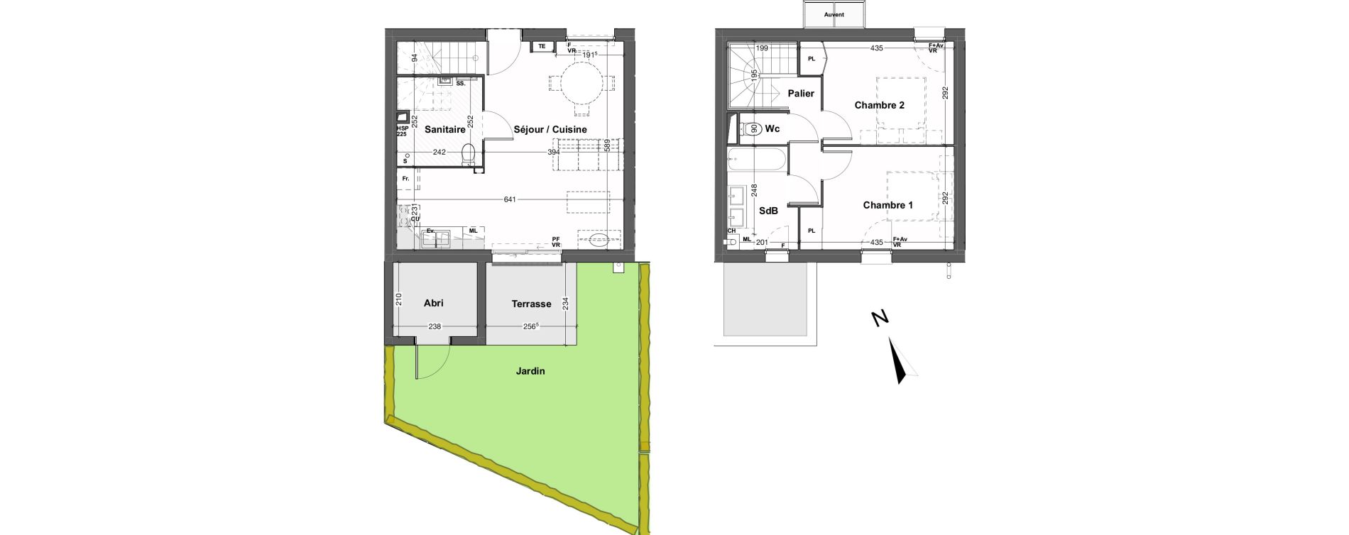 Maison T3 de 67,24 m2 au Taillan-M&eacute;doc Sud-est