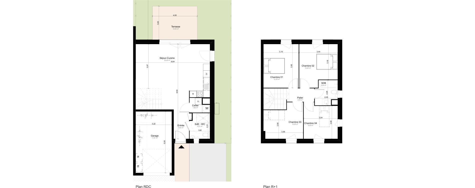 Maison T5 de 93,69 m2 au Taillan-M&eacute;doc Lagorce