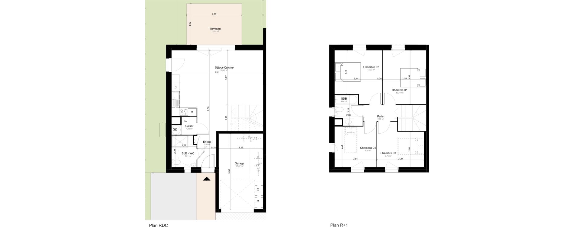 Maison T5 de 93,39 m2 au Taillan-M&eacute;doc Lagorce