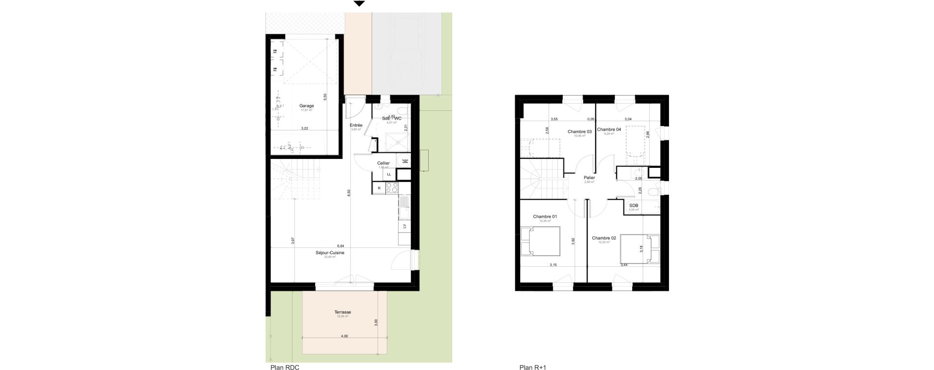 Maison T5 de 93,69 m2 au Taillan-M&eacute;doc Lagorce