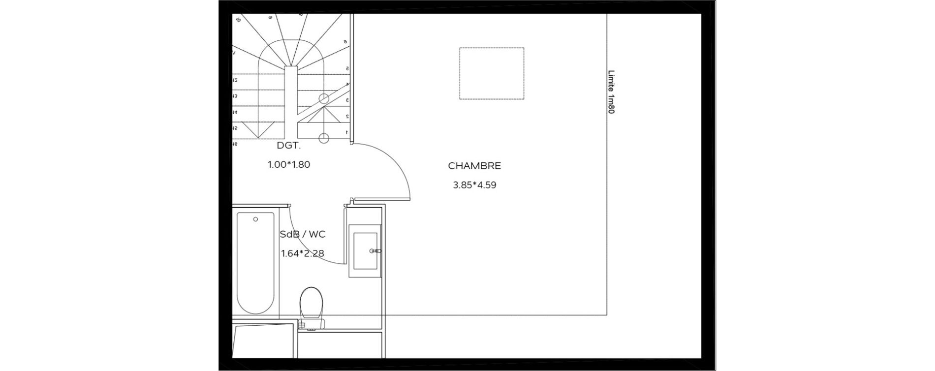 Appartement T2 de 49,52 m2 au Teich Centre