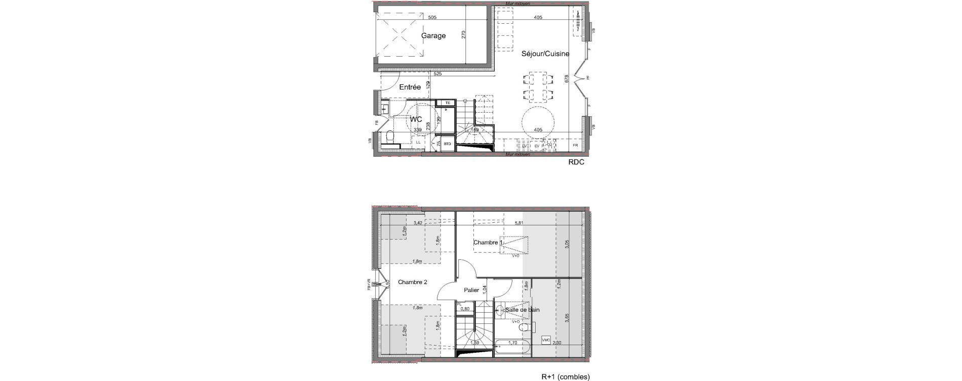 Maison T3 de 68,40 m2 &agrave; L&egrave;ge-Cap-Ferret Centre