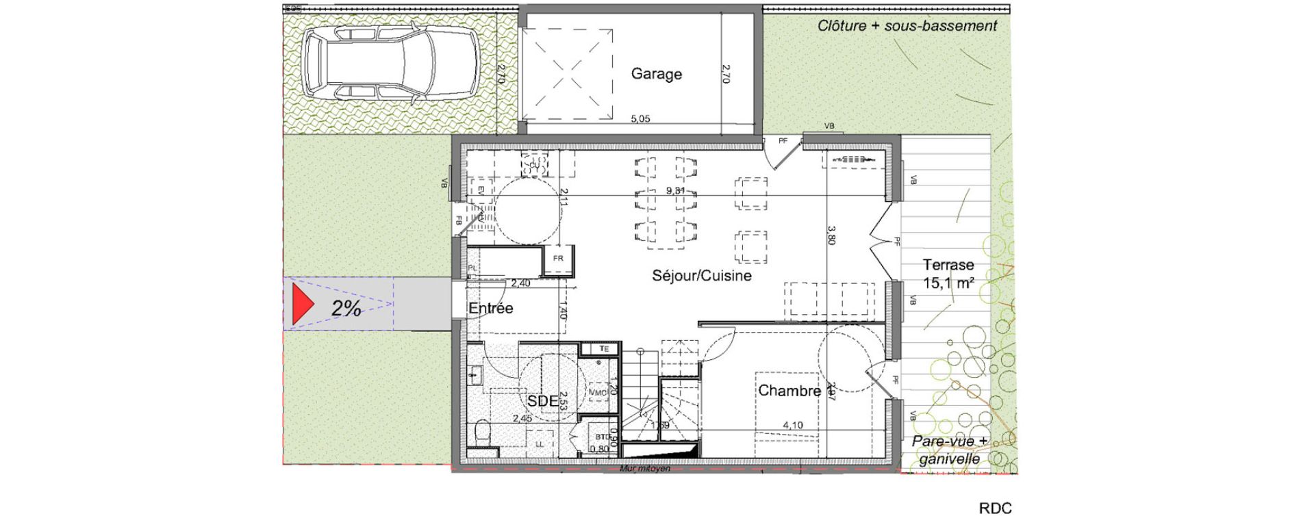 Maison T4 de 85,10 m2 &agrave; L&egrave;ge-Cap-Ferret Centre