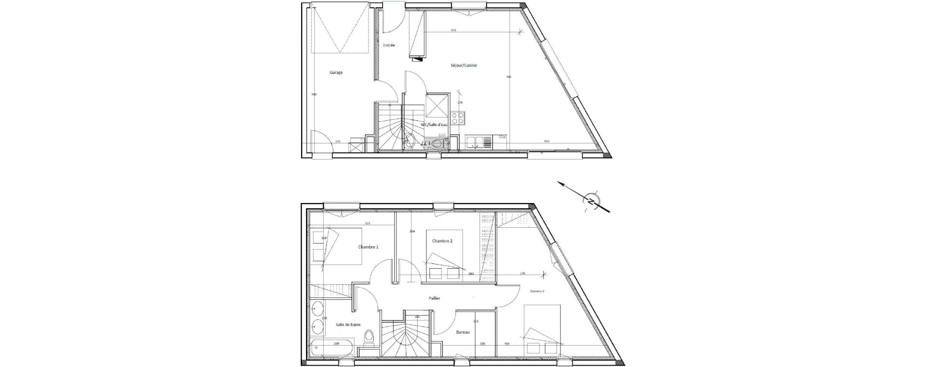 Maison T4 de 91,49 m2 &agrave; L&eacute;ognan Centre