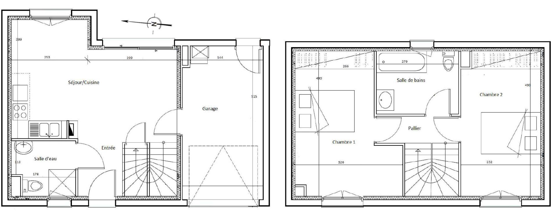 Maison T3 de 66,05 m2 &agrave; L&eacute;ognan Centre