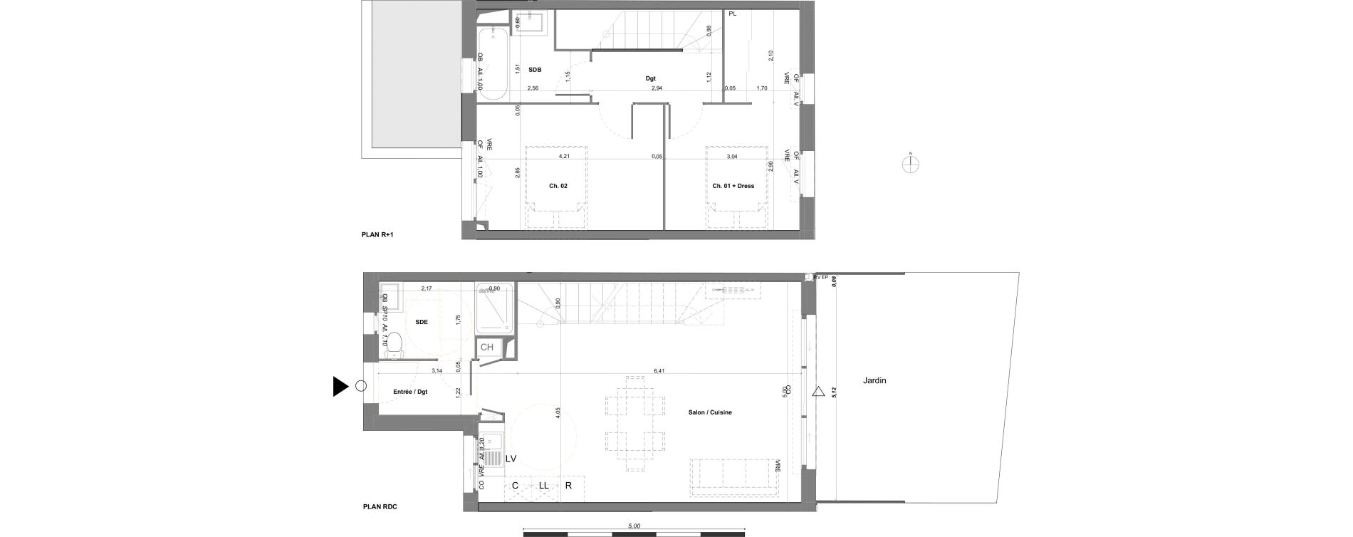 Maison T3 de 73,10 m2 &agrave; L&eacute;ognan Centre