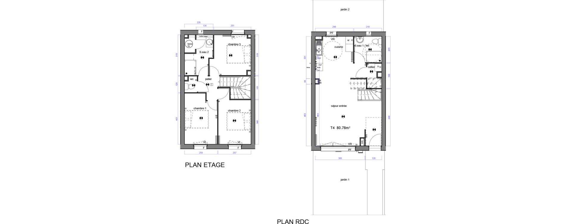 Maison T4 de 80,78 m2 &agrave; Lesparre-M&eacute;doc Centre