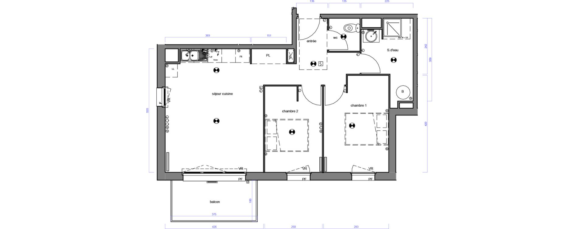 Appartement T3 de 58,75 m2 &agrave; Lesparre-M&eacute;doc Centre