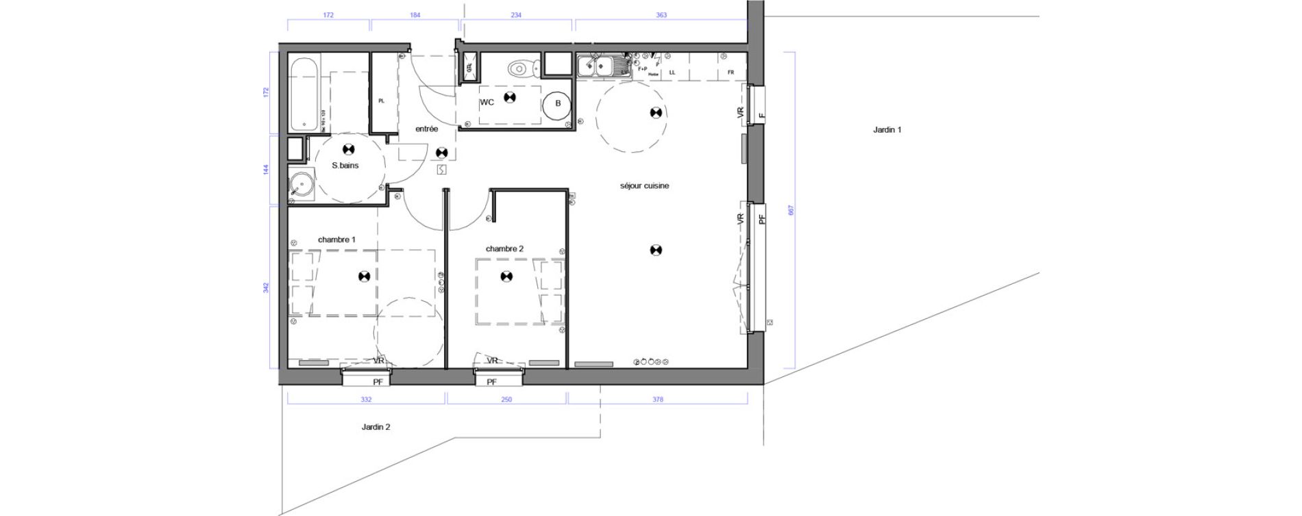 Appartement T3 de 62,58 m2 &agrave; Lesparre-M&eacute;doc Centre