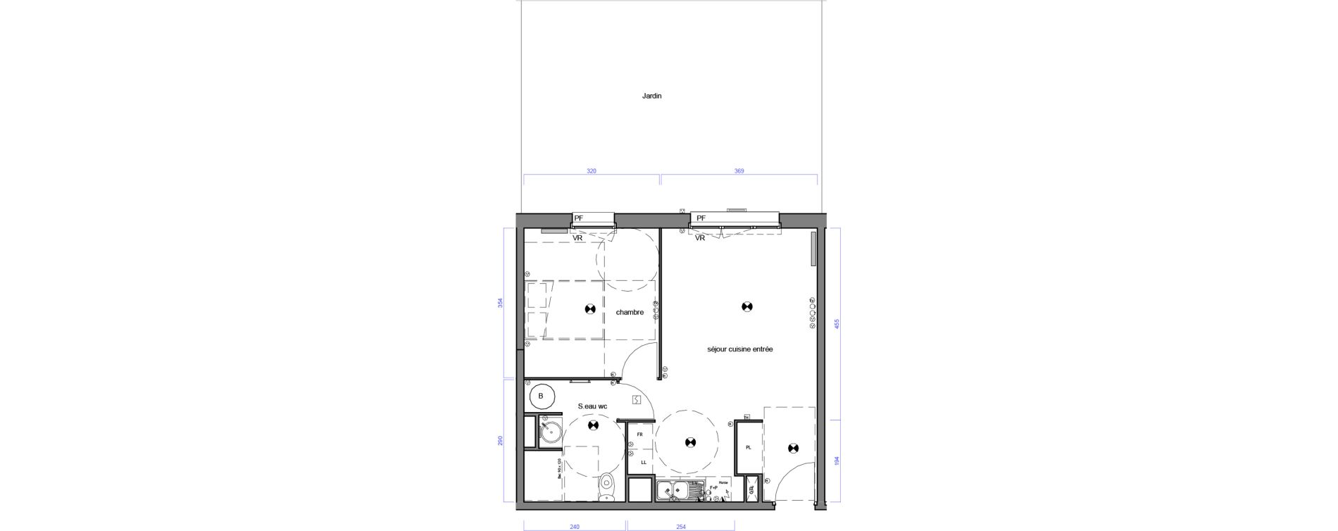 Appartement T2 de 43,30 m2 &agrave; Lesparre-M&eacute;doc Centre