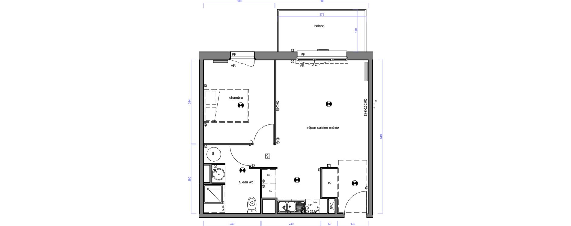 Appartement T2 de 43,29 m2 &agrave; Lesparre-M&eacute;doc Centre