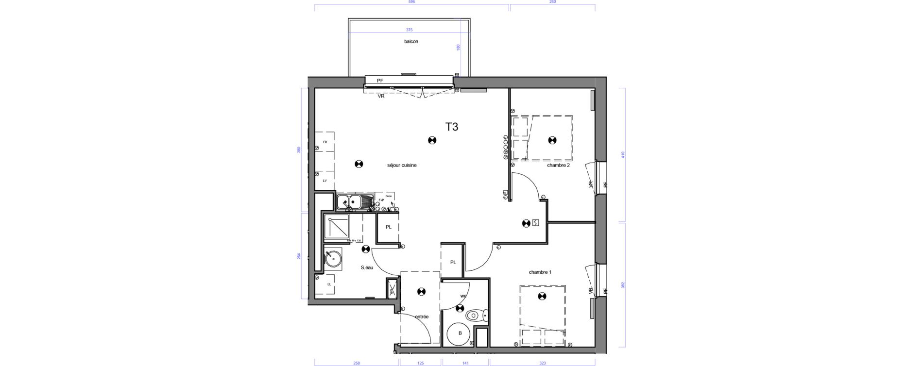 Appartement T3 de 62,03 m2 &agrave; Lesparre-M&eacute;doc Centre