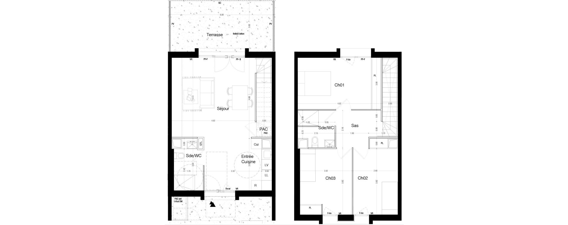 Maison T4 de 85,50 m2 &agrave; Lormont La ramade