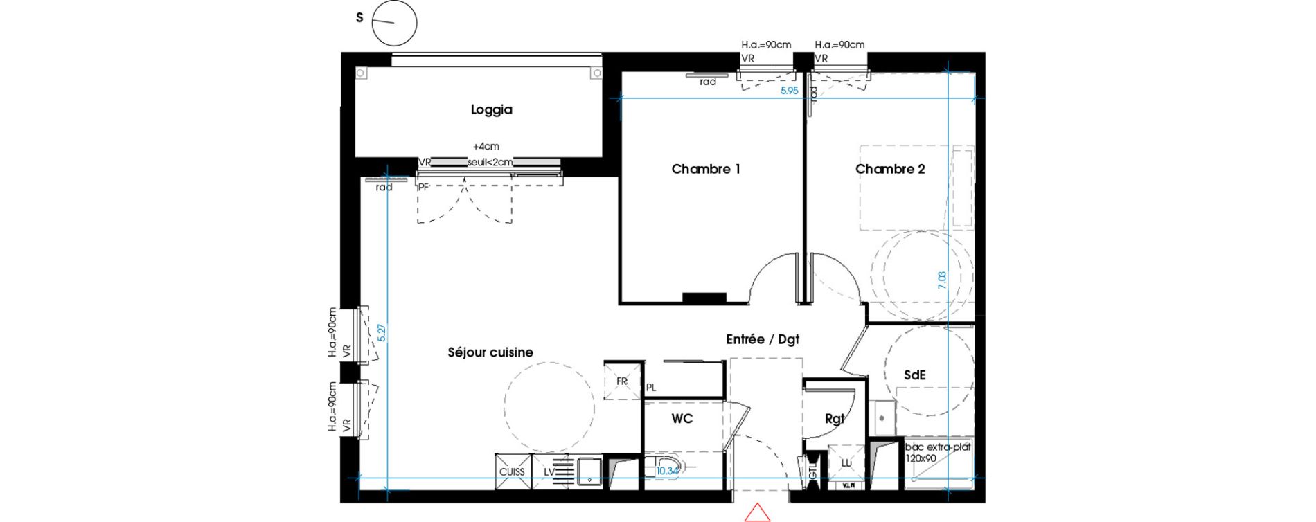 Appartement T3 de 62,30 m2 &agrave; Lormont La ramade