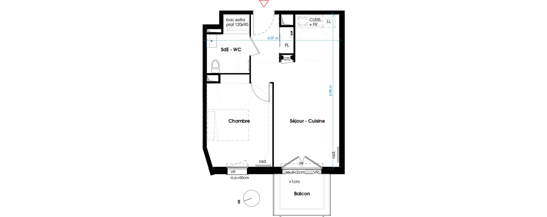 Appartement T2 de 40,00 m2 &agrave; Lormont La ramade
