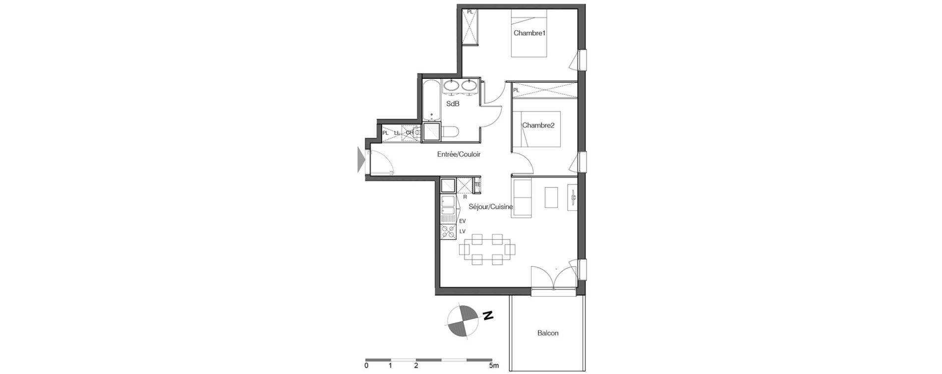 Appartement T3 de 62,20 m2 &agrave; Lormont La ramade