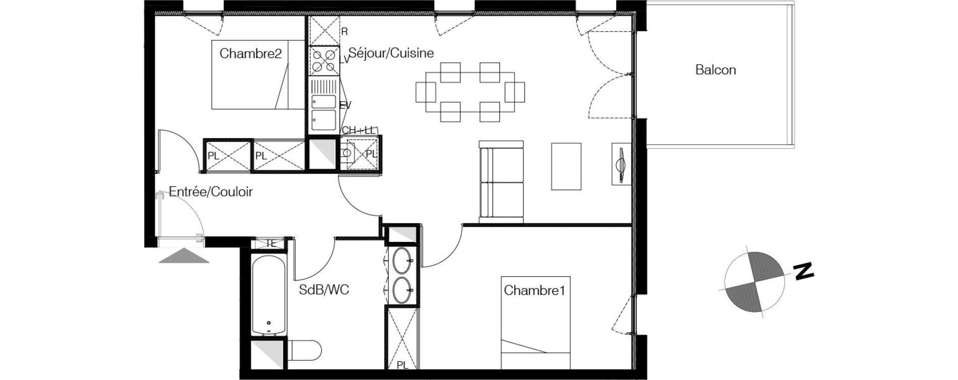 Appartement T3 de 62,20 m2 &agrave; Lormont La ramade