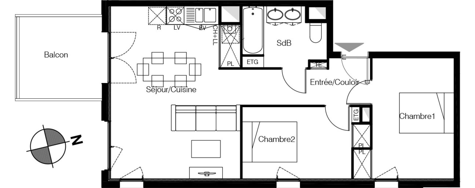Appartement T3 de 61,50 m2 &agrave; Lormont La ramade