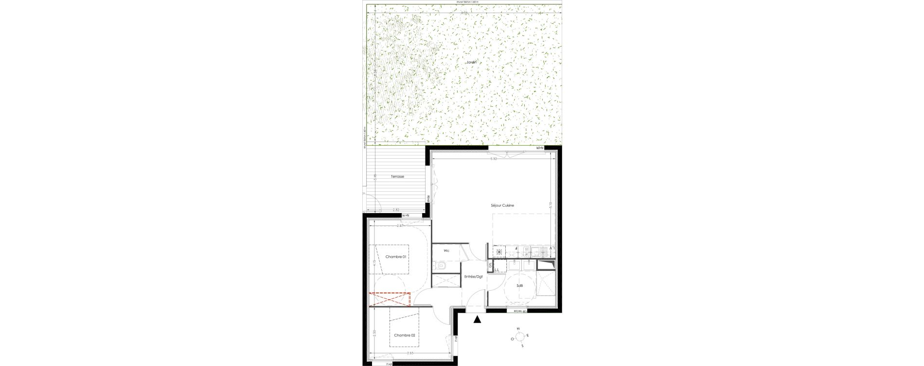 Maison T3 de 64,70 m2 &agrave; Lormont Centre