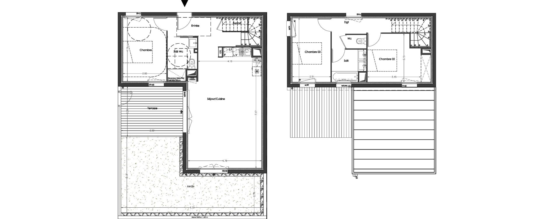 Maison T4 de 91,60 m2 &agrave; Lormont Centre