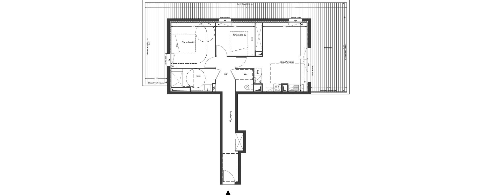 Appartement T3 de 63,23 m2 &agrave; Lormont Centre