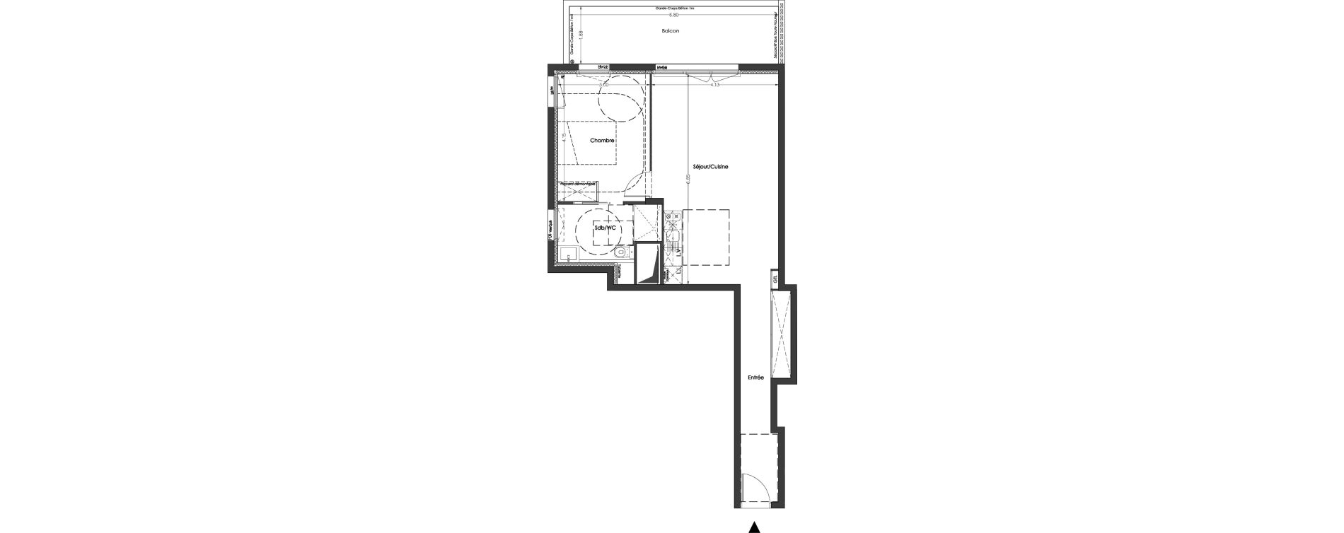 Appartement T2 de 55,10 m2 &agrave; Lormont Centre