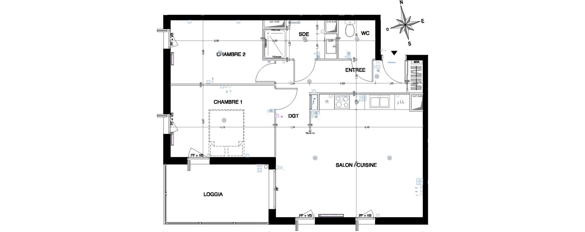 Appartement T3 de 68,50 m2 &agrave; Lormont Bois fleuri