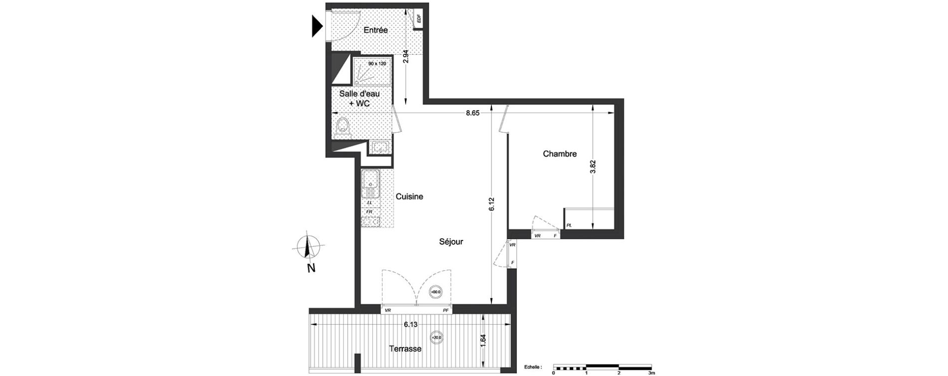 Appartement T2 de 47,10 m2 &agrave; Lormont Centre
