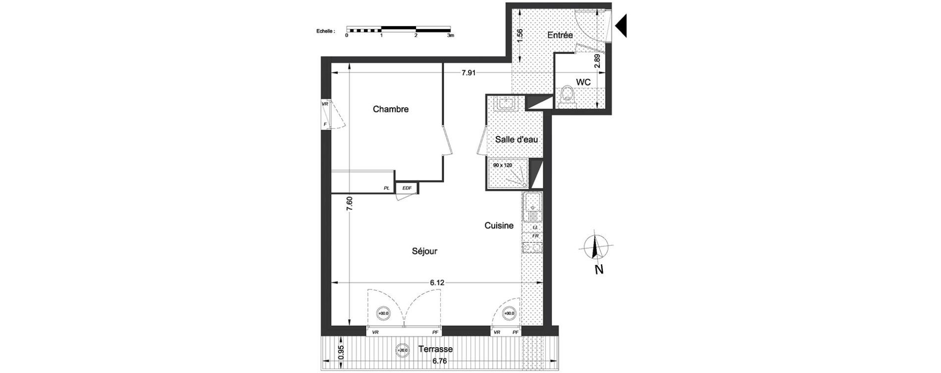 Appartement T2 de 51,20 m2 &agrave; Lormont Centre