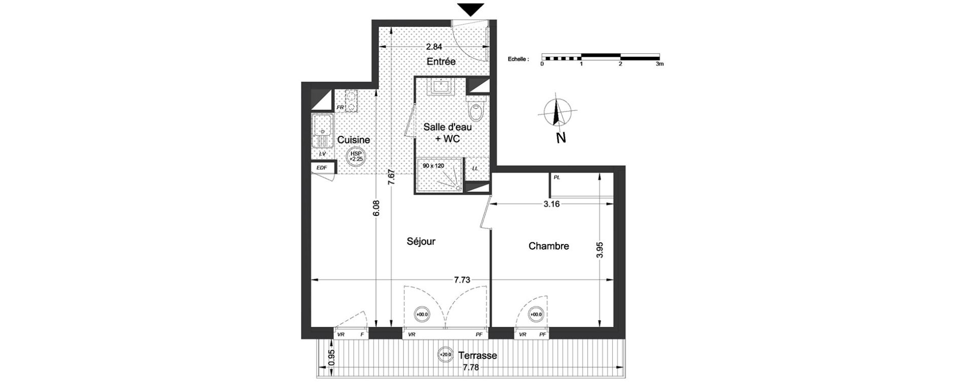 Appartement T2 de 43,10 m2 &agrave; Lormont Centre