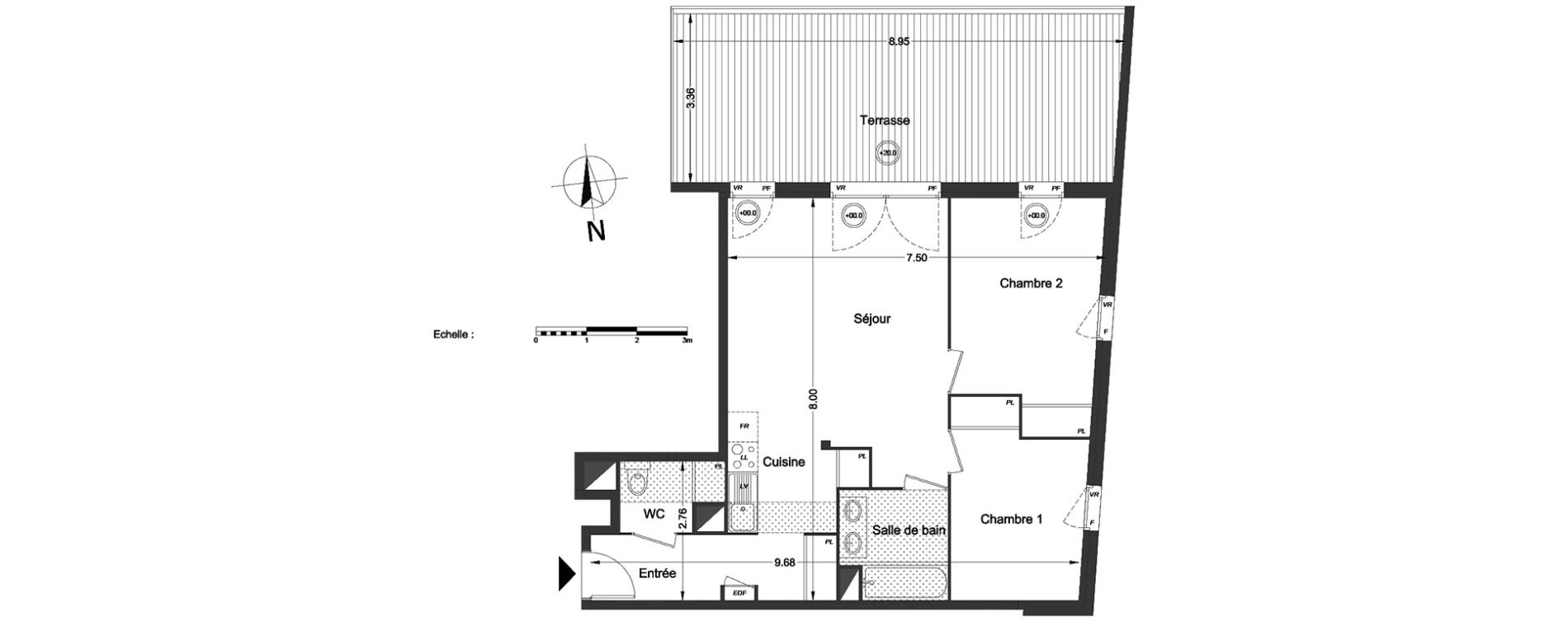 Appartement T3 de 62,60 m2 &agrave; Lormont Centre
