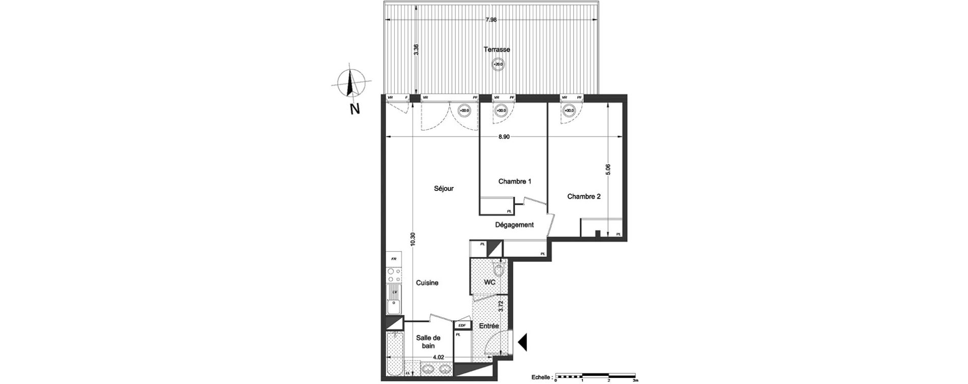 Appartement T3 de 66,80 m2 &agrave; Lormont Centre