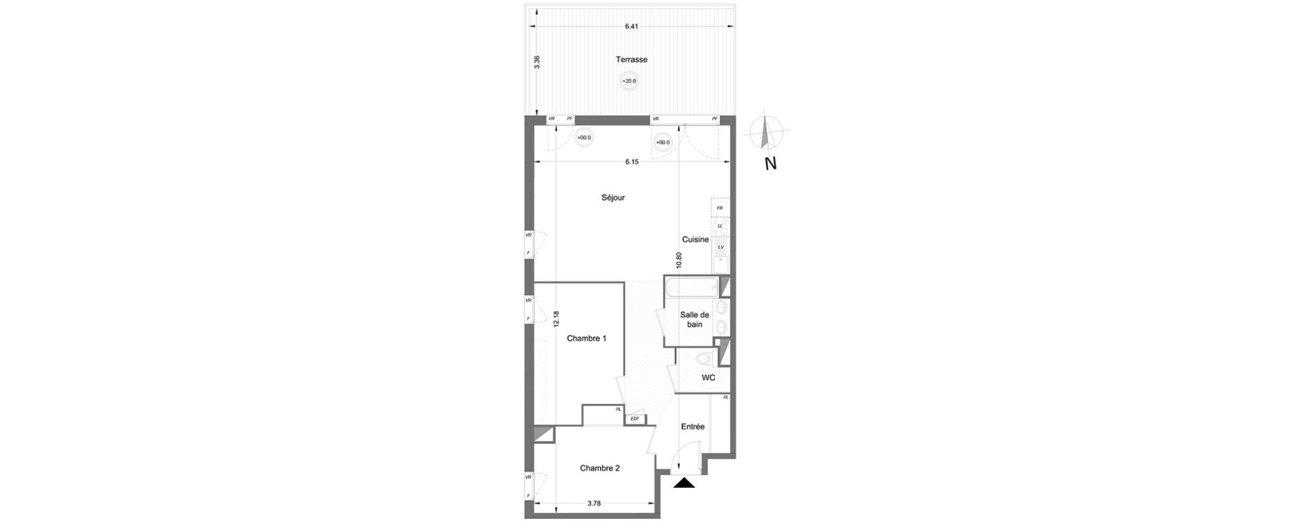 Appartement T3 de 68,80 m2 &agrave; Lormont Centre