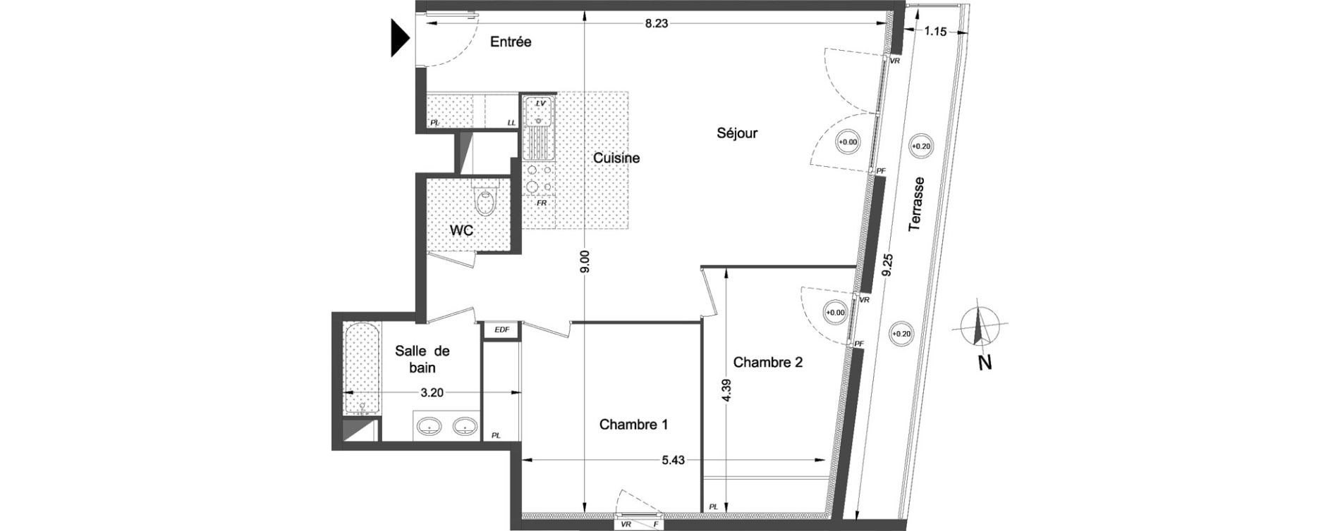 Appartement T3 de 67,20 m2 &agrave; Lormont Centre