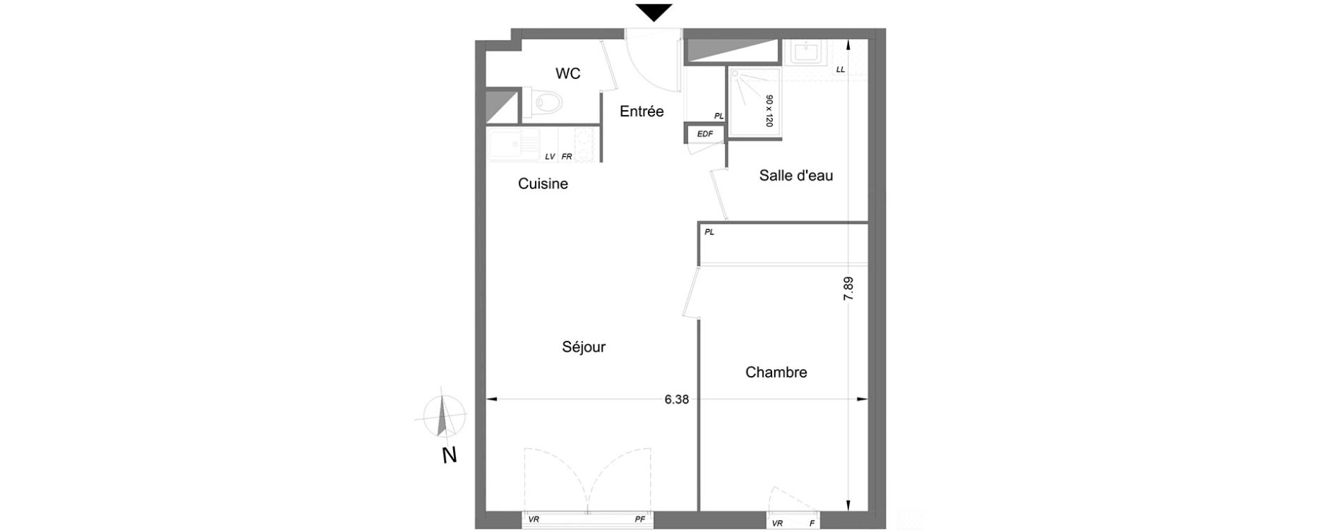 Appartement T2 de 48,00 m2 &agrave; Lormont Centre