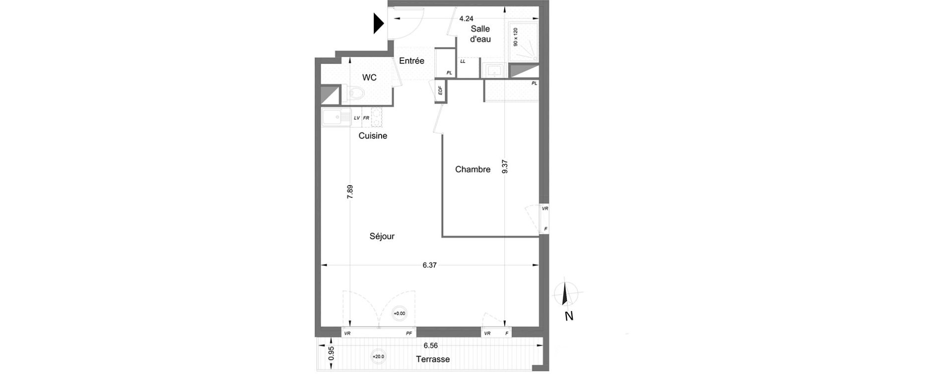 Appartement T2 de 54,50 m2 &agrave; Lormont Centre