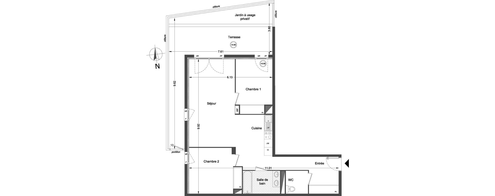 Appartement T3 de 72,60 m2 &agrave; Lormont Centre