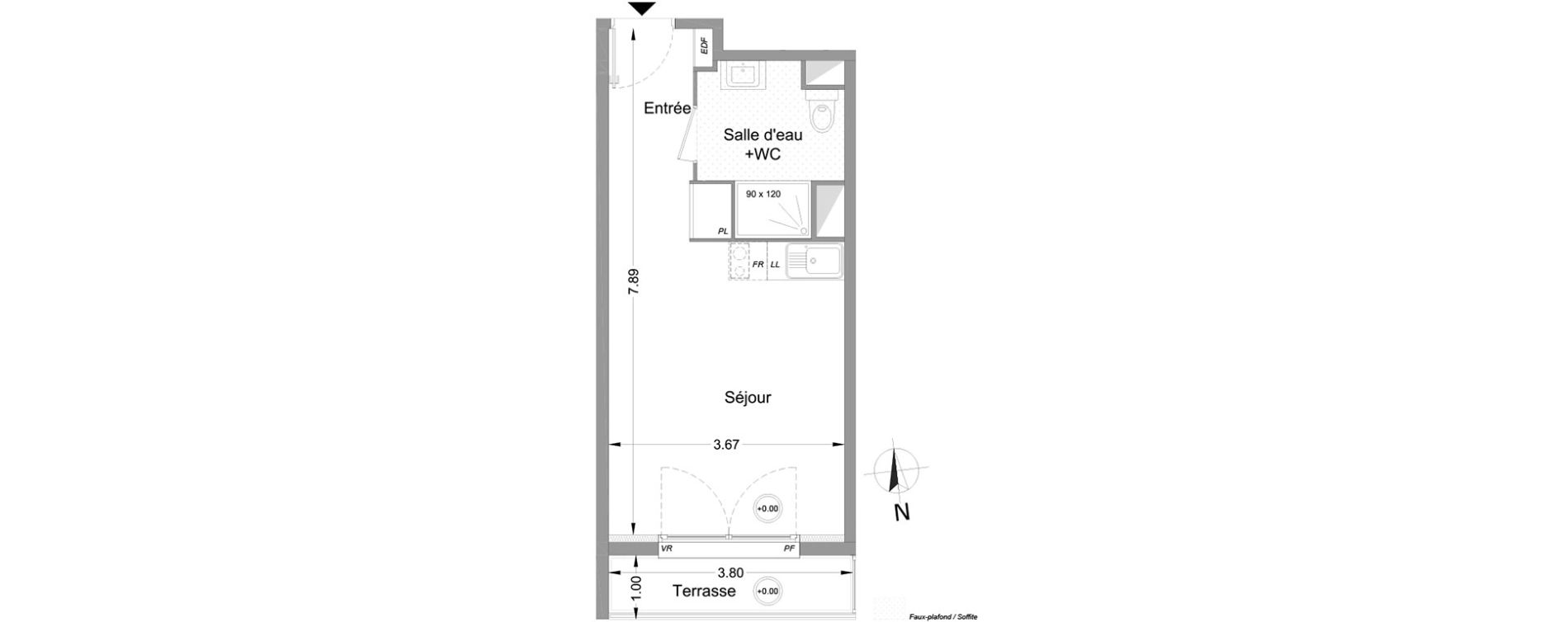 Appartement T1 de 26,70 m2 &agrave; Lormont Centre