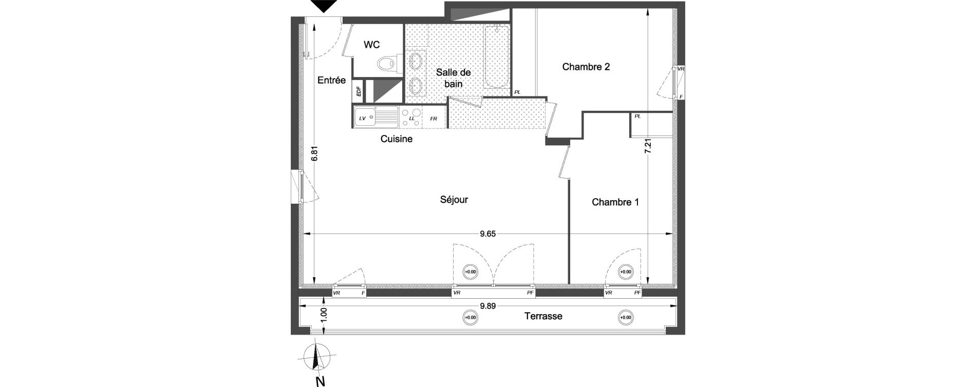 Appartement T3 de 65,40 m2 &agrave; Lormont Centre