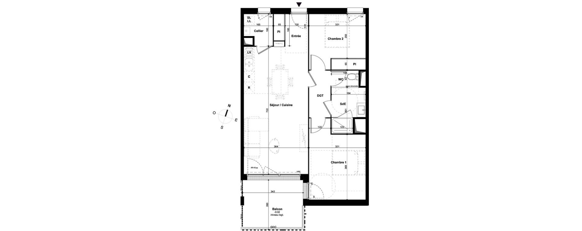 Appartement T3 de 64,43 m2 &agrave; Lormont Les akenes